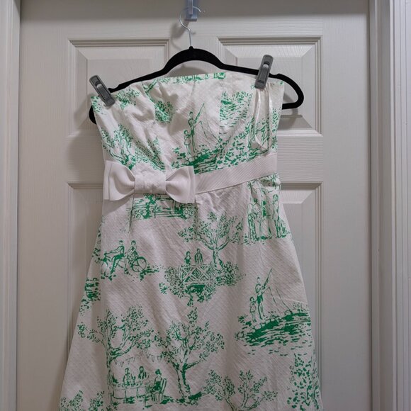 Lilly Pulitzer Amberly Dress in Spring Fever Toile size 6 ( Medium) - Picture 2 of 3